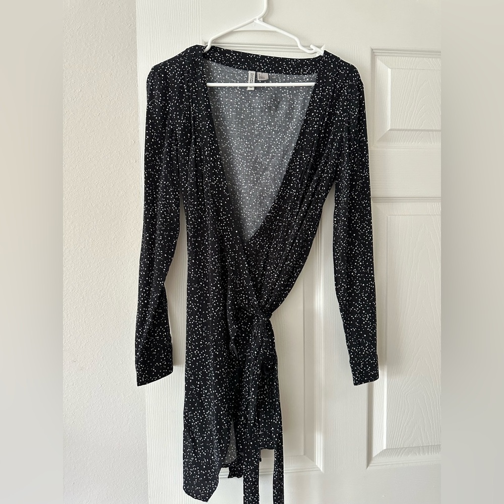 H&M patterned wrap dress
